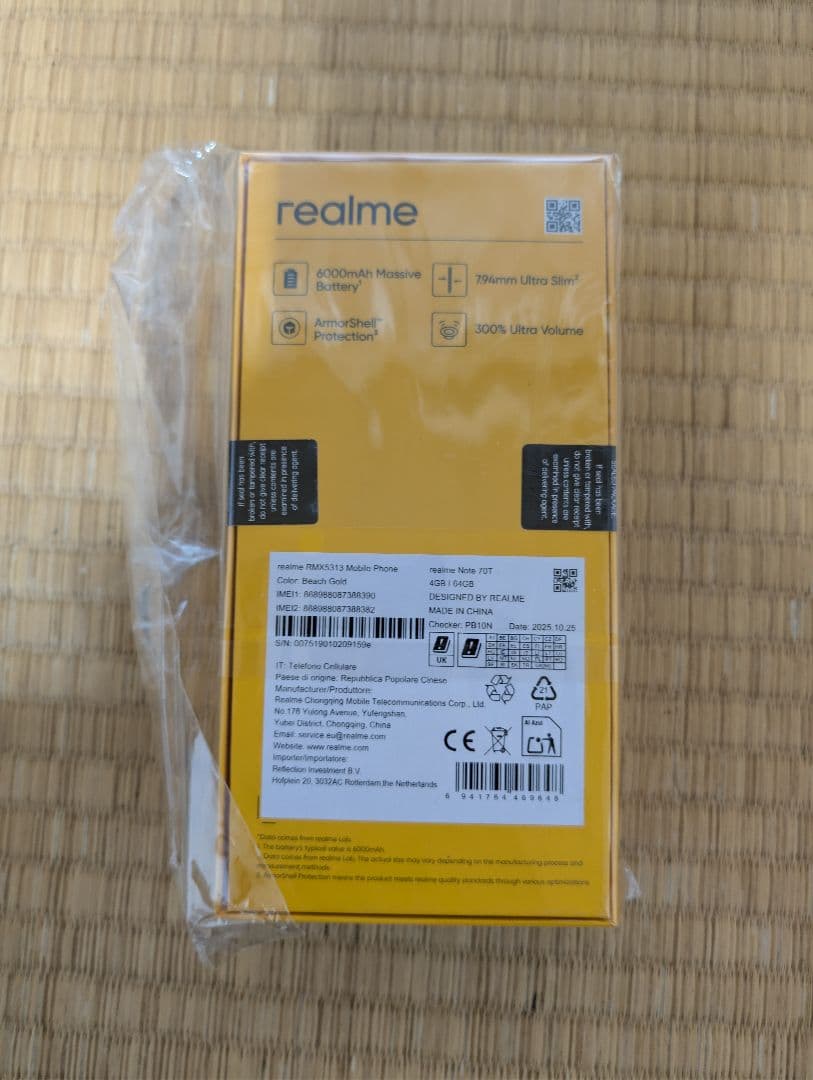 realme Note 70T 本体 4GB+64gb