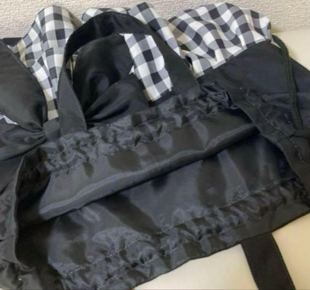 撥水ハンドメイドレッスンバッグ上履き袋体操服着替え袋フリルリボンチェック姫女の子