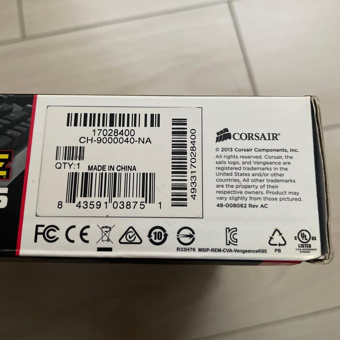 【CORSAIR】ゲーミングキーボードVengeance K65 USBコード