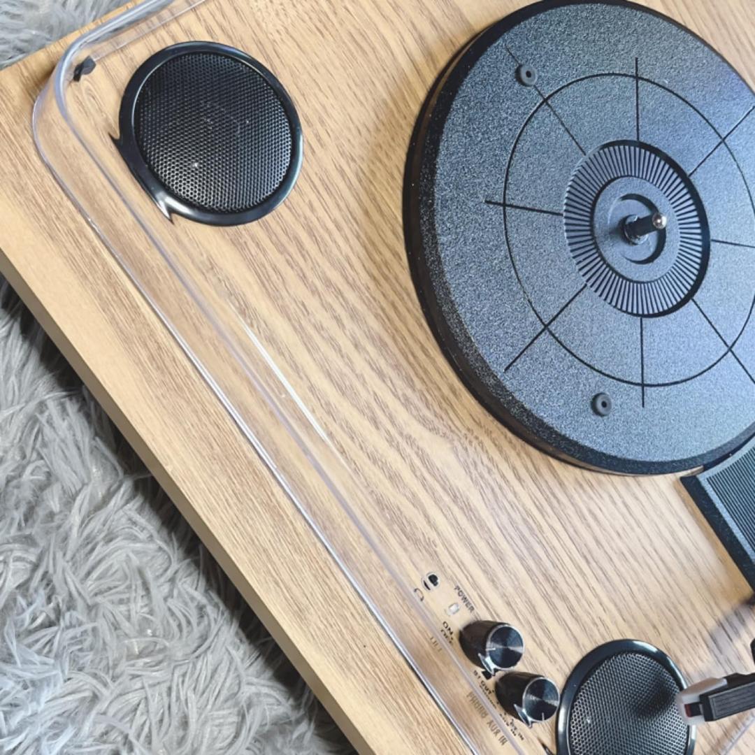 レコードプレーヤー Bluetooth送信＆受信 スピーカー内蔵 USB録DXT