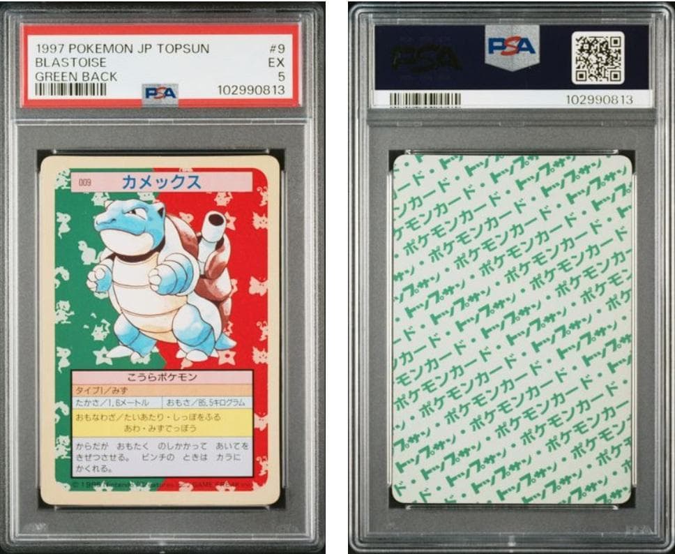 【PSA5】ポケモンカード　トップサン　緑裏　6枚セット