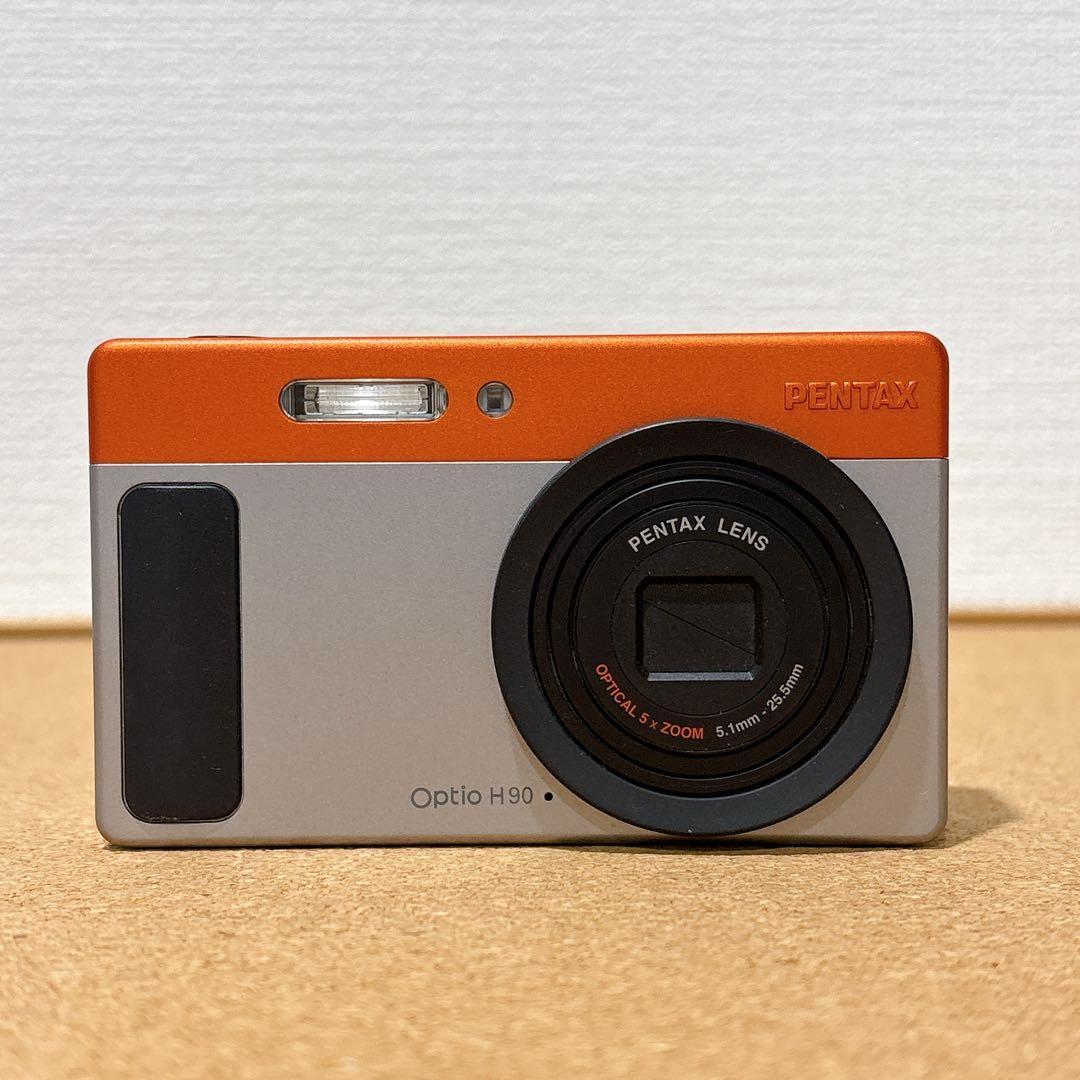 美品 PENTAX Optio H90 オレンジ シルバー　可愛すぎるコンデジ