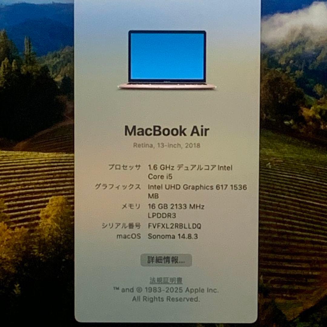 【希少】MacBookAir 2018 SSD512 ローズゴールドパソコンPC