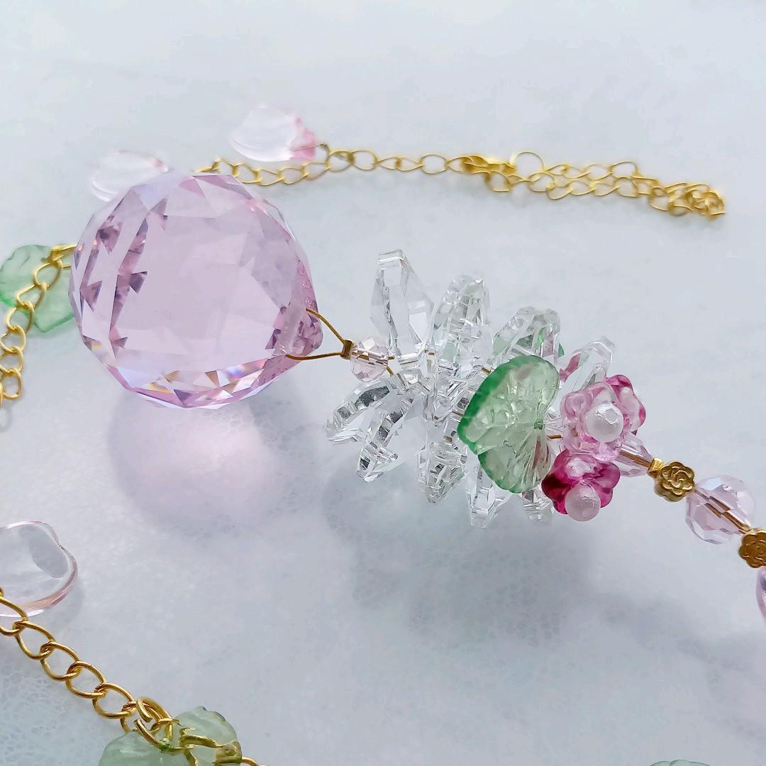サンキャッチャー♡ハンドメイド「ガラスの花びら♡」