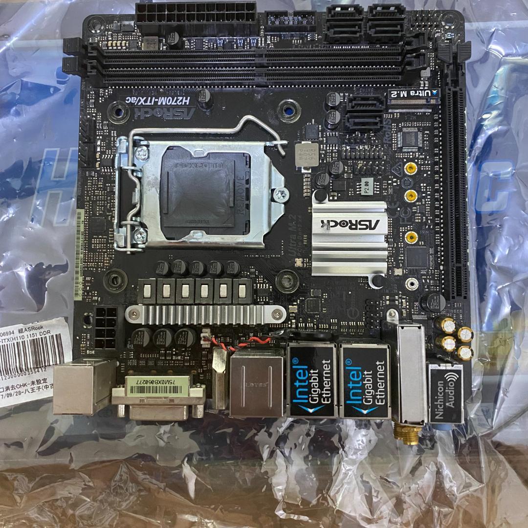 【中古】 ASRockマザーボード H270M-ITX/ac mii-ITX