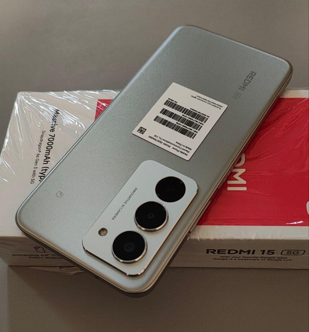 美品 Redmi 15 5G 8GB/256GB 国内版 グレー SIMフリー