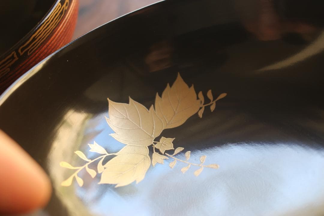 時代逸品！趣ある千筋糸目に優美な鳳凰蒔絵の映えるお椀2点（検輪島塗蒔絵椀