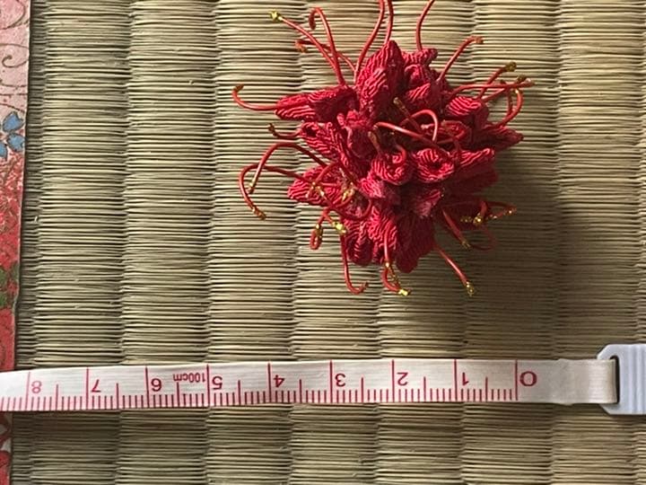 ドール用　彼岸花・曼珠沙華 髪飾り① かんざし　 つまみ細工　オーダーページ