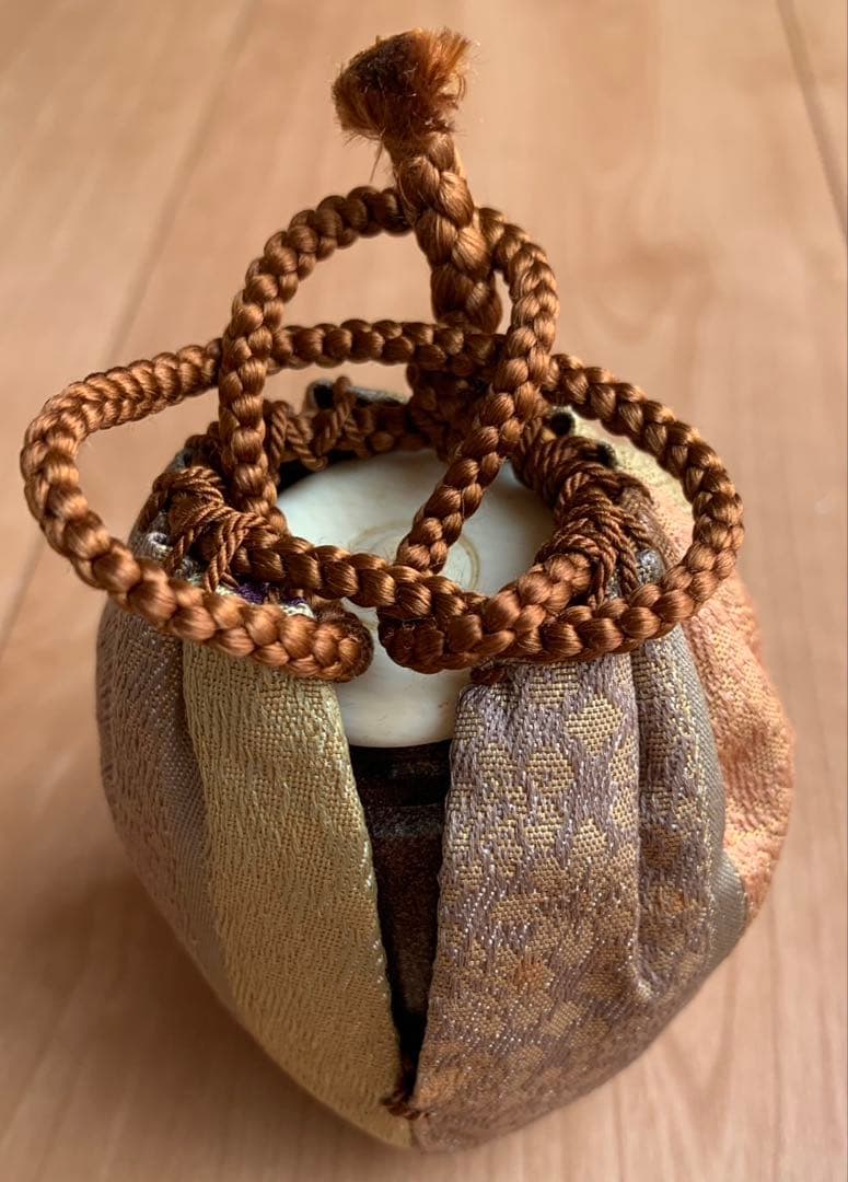 【美品】中興名物　富士山肩衛茶入　 　　小葵間道　笹田有祥作