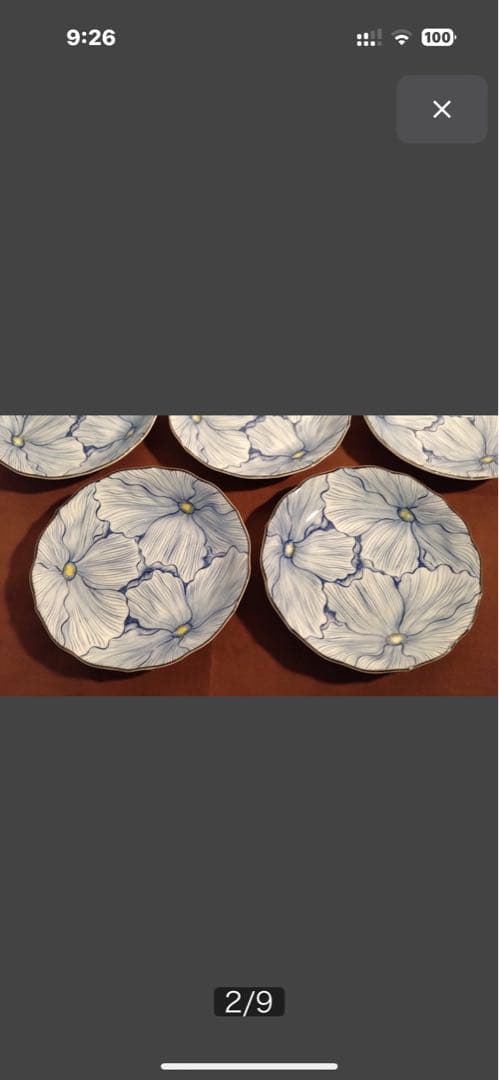 古伊万里 伊万里 色絵 華の 図 蔵出し 菓子皿 ５客揃い