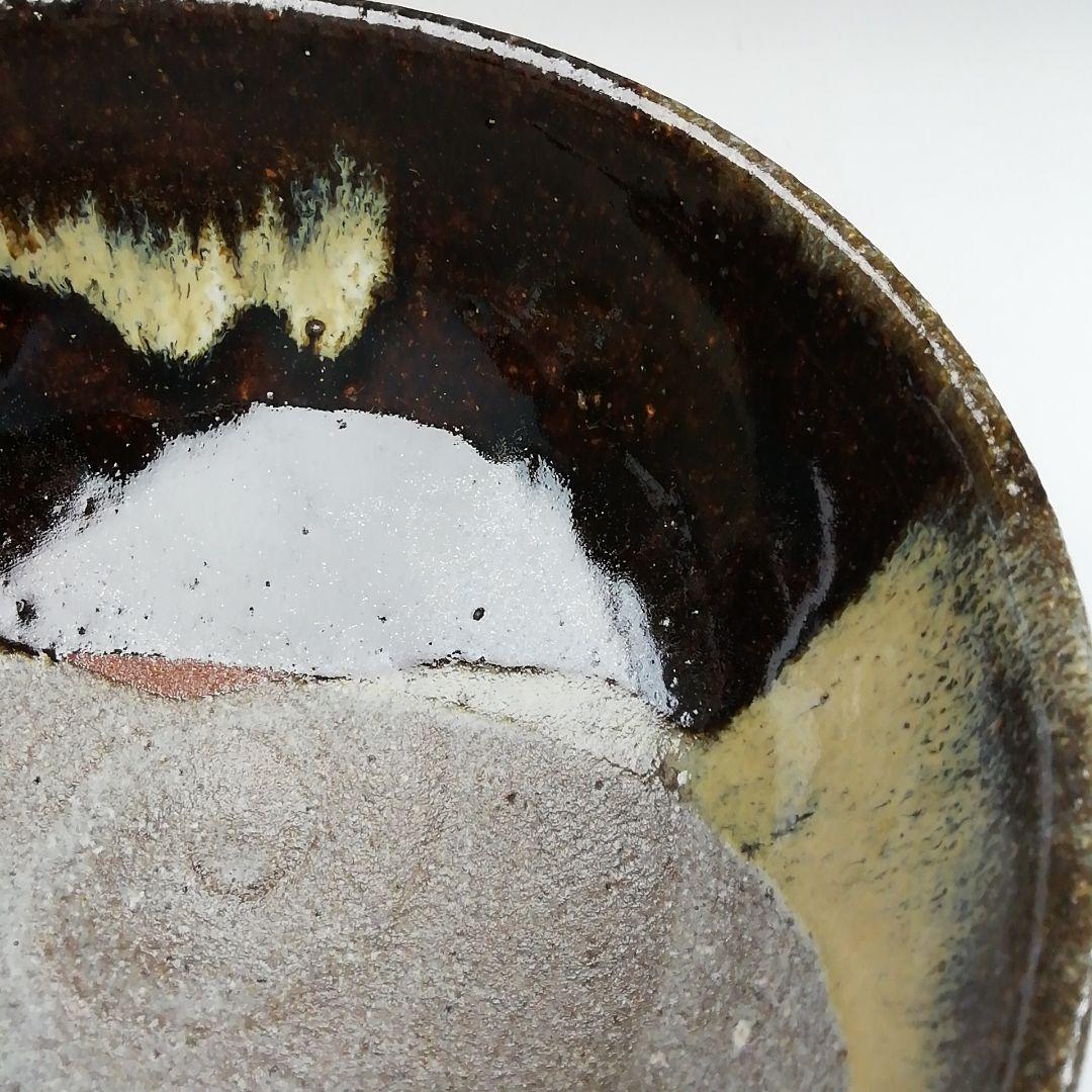 Ｔ３７　茶碗　『朝鮮唐津　切形茶碗』『不二窯　佐藤和子造』　共箱　抹茶碗　茶道具