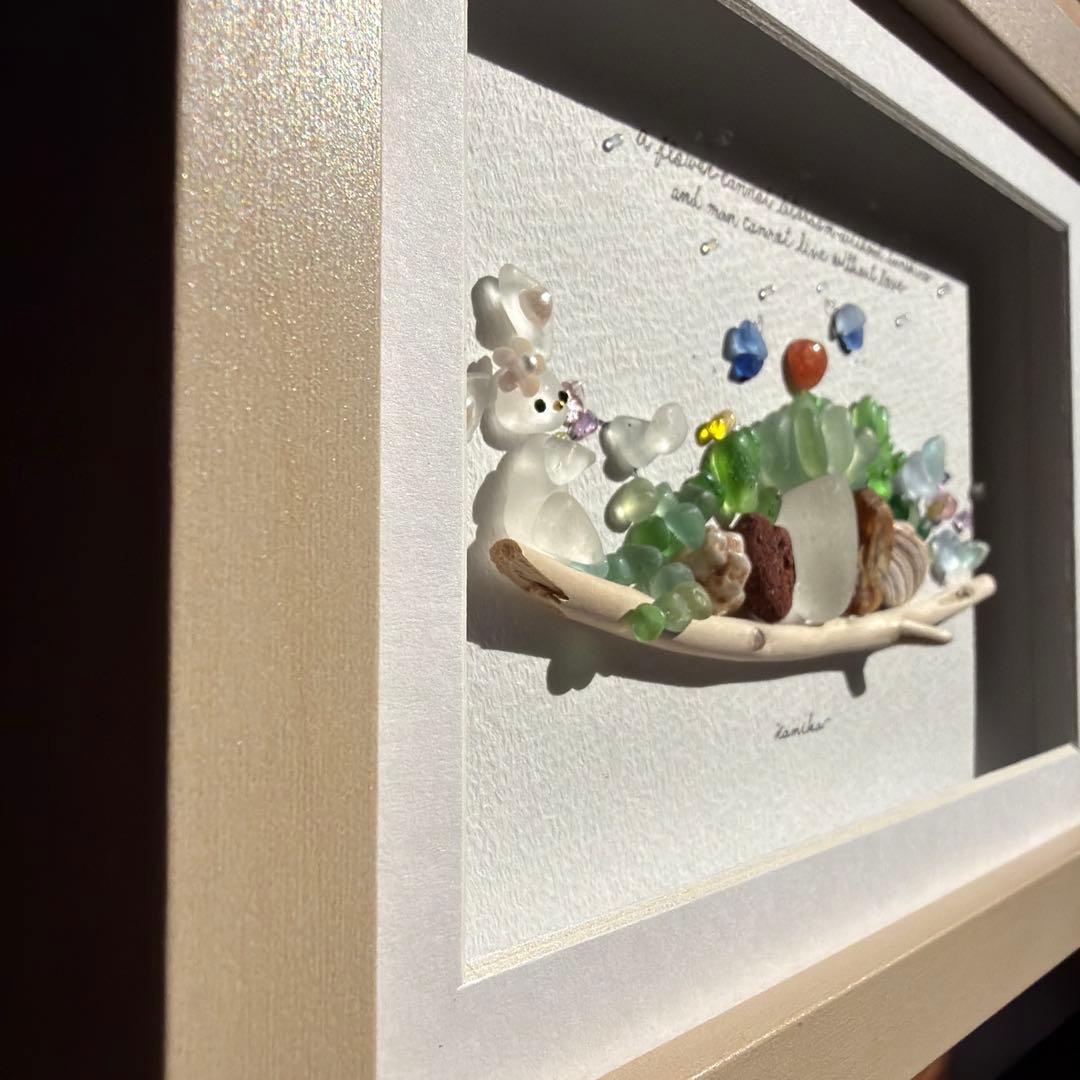 №705春…愛の宴　観葉植物　多肉植物　天然シーグラスアート