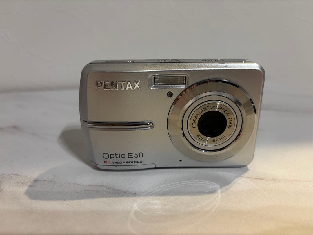 完動品★ 単3電池 PENTAX Optio E50 SD付属 オールドコンデジ