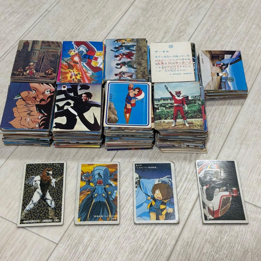 【当時物】昭和 駄菓子屋カード ミニカード 約400枚 まとめ売り 特撮 アニメ