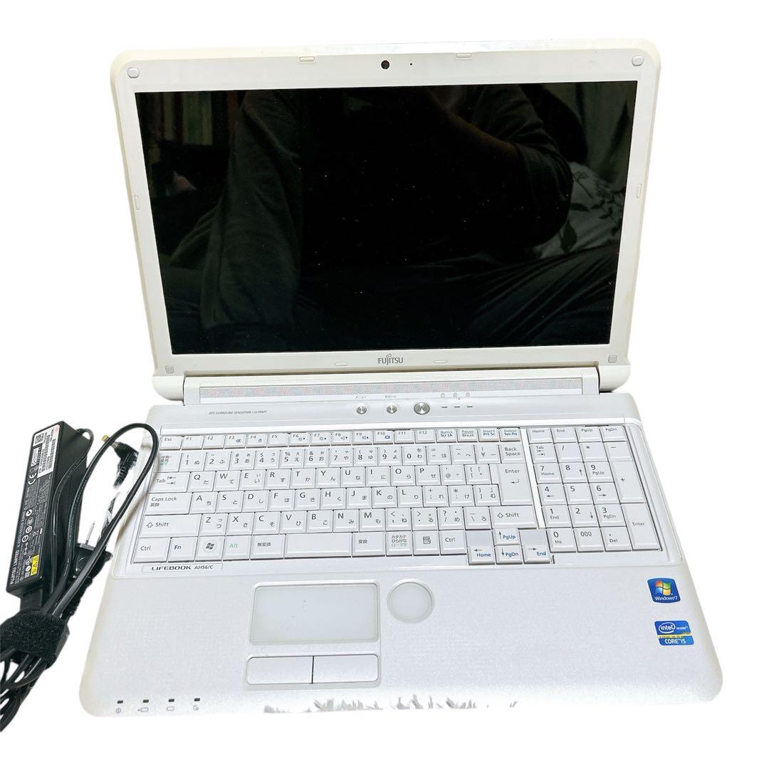 【美品】富士通 ホワイト♪ win10 オフィス ノートパソコン PC loxd