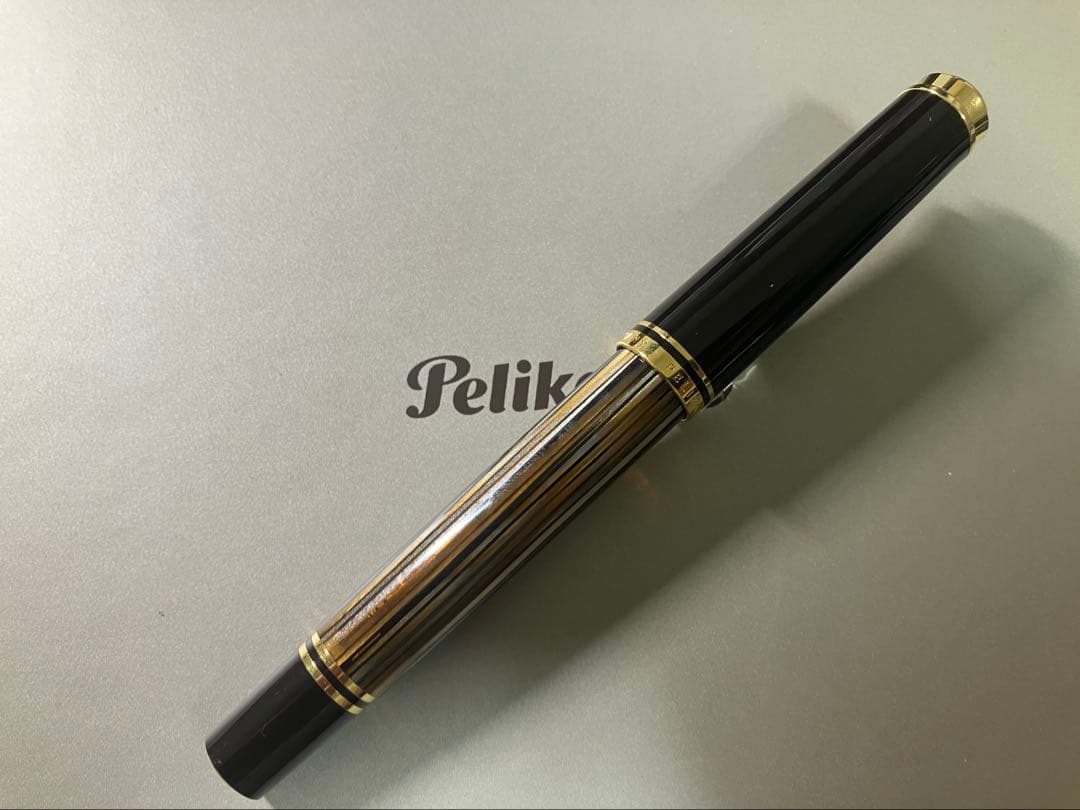 Pelikan　ペリカン　M400　茶縞　F-nib　2016年限定