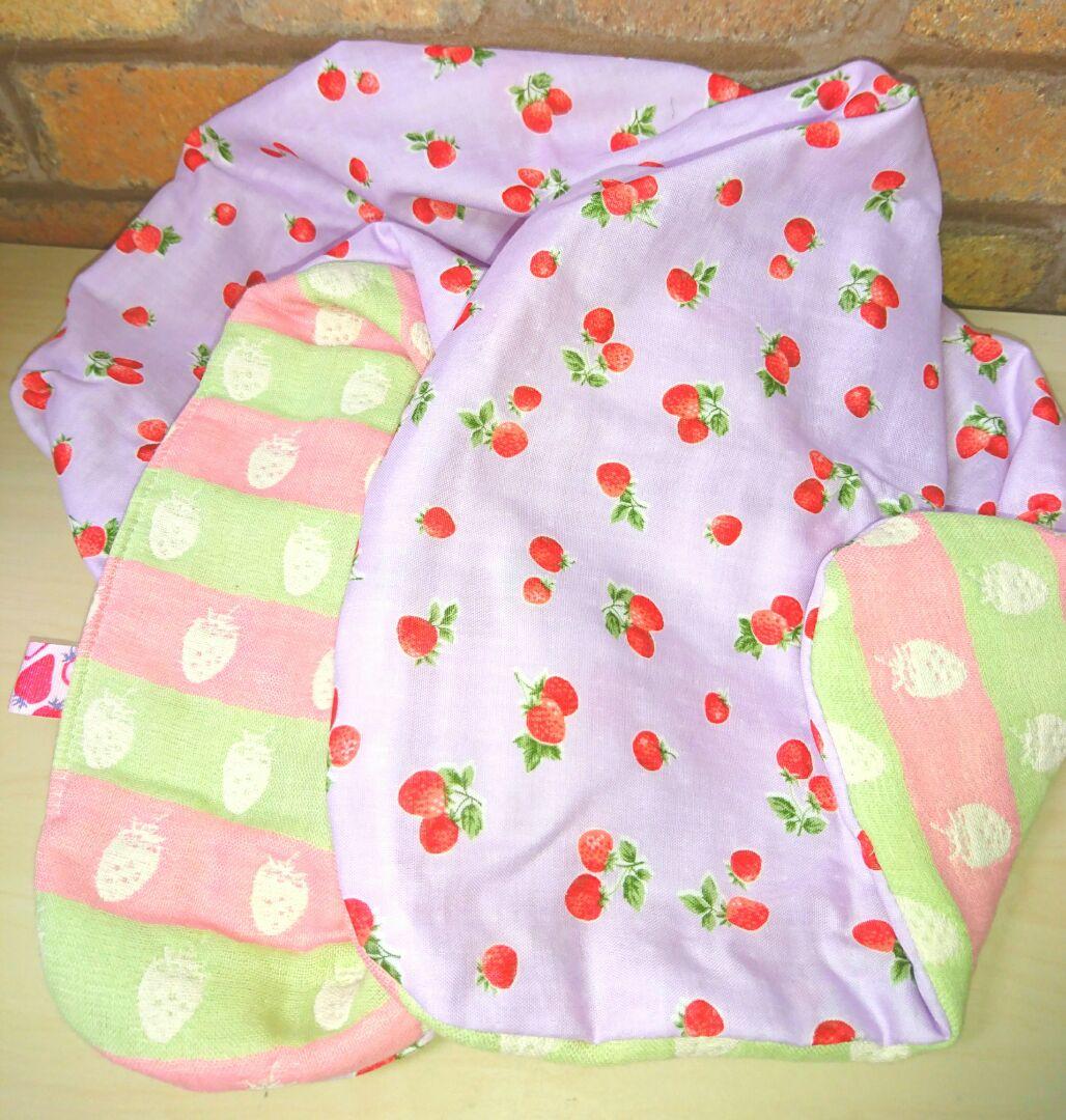 専用❤みかん＊特価❤ふわとろ＊８重ガーゼ☆小バスタオル＊大判フェイス❤リアル苺❤