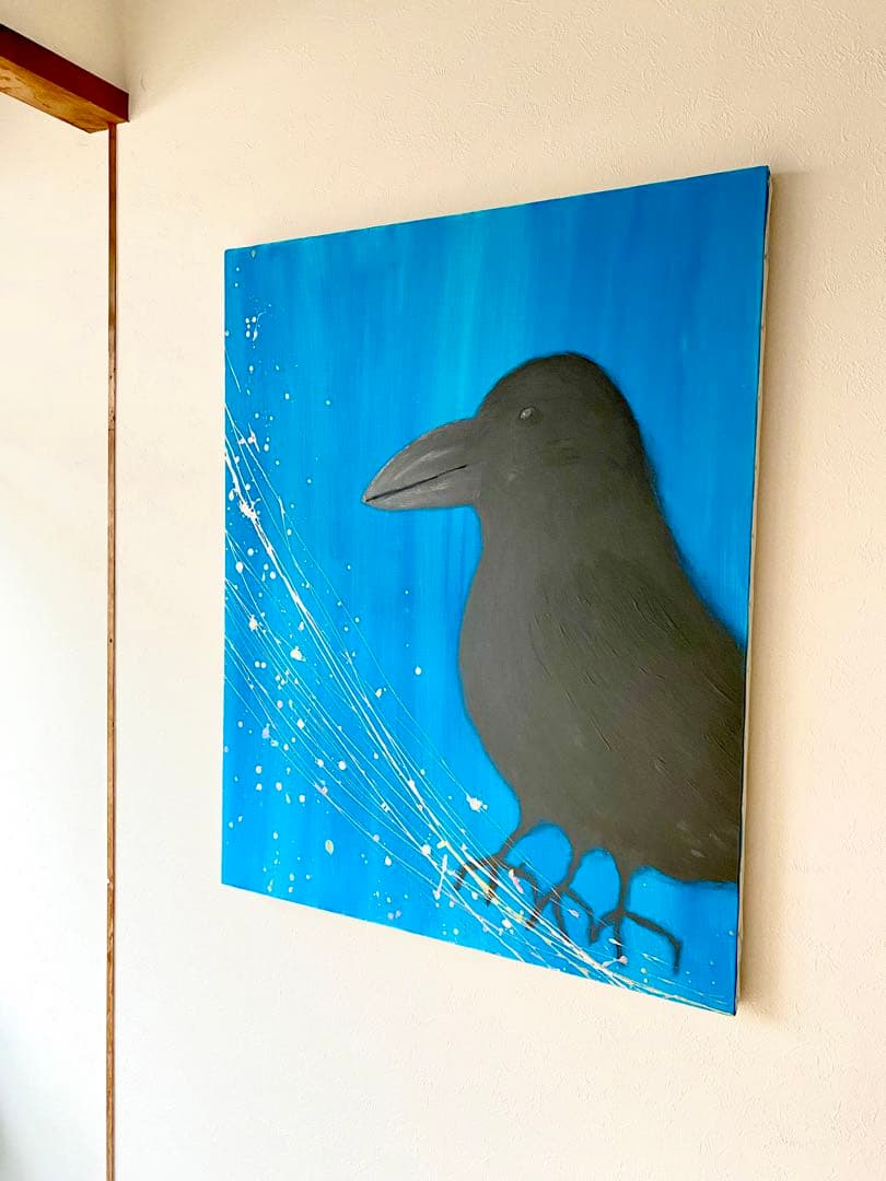 ENAgART 『 導く者 』絵画 キャンバス 八咫烏