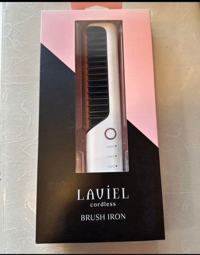 【 新品未使用 】 LAVIEL コードレス ブラシアイロン LV-CL-BI
