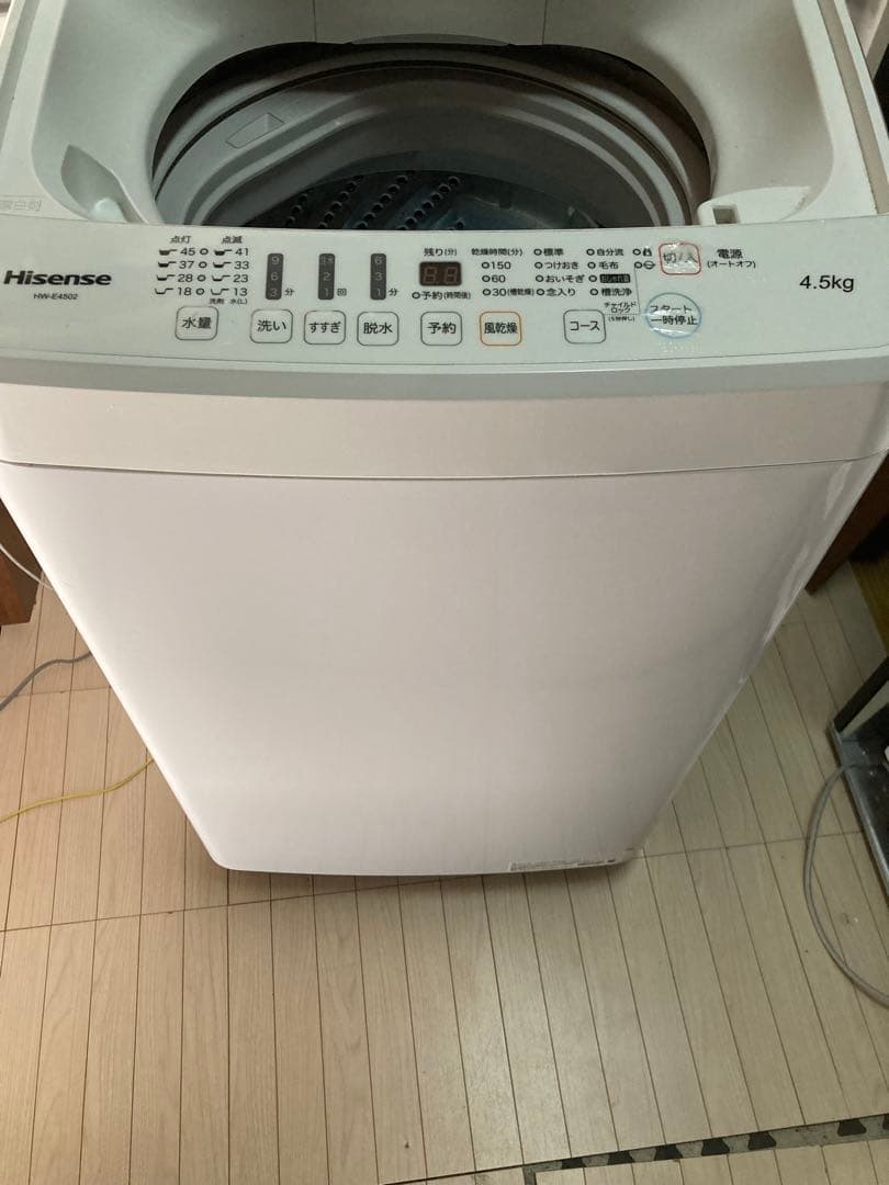 【引取or配達限定】Hisense 洗濯機 2019年製 4.5kg