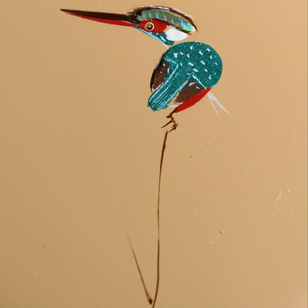 宮田宗景作 白漆 川蝉蒔絵 中棗 薄茶器 茶道具 共箱　V1054