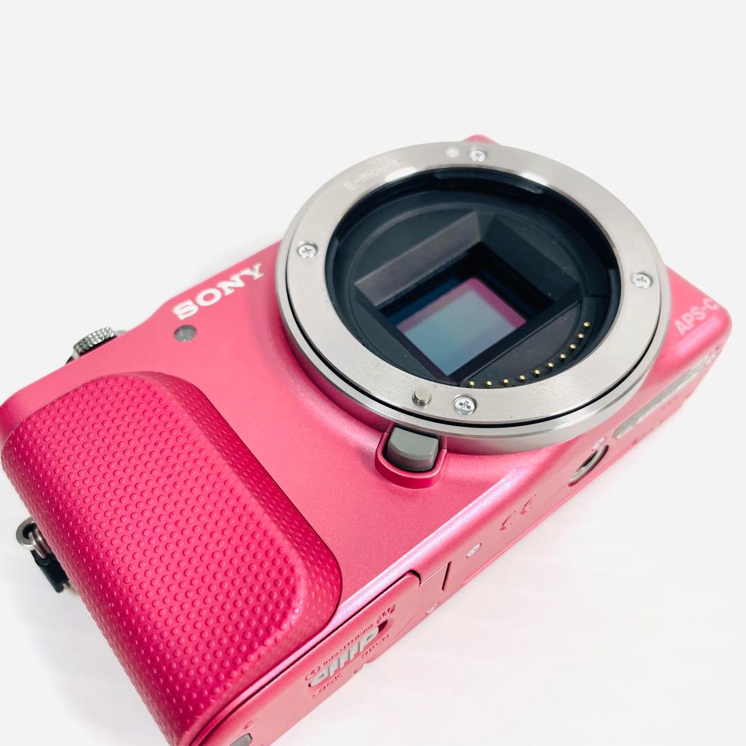 ほぼ未使用級　SONY NEX-3N ミラーレス一眼　ピンク　パワーズームレンズ