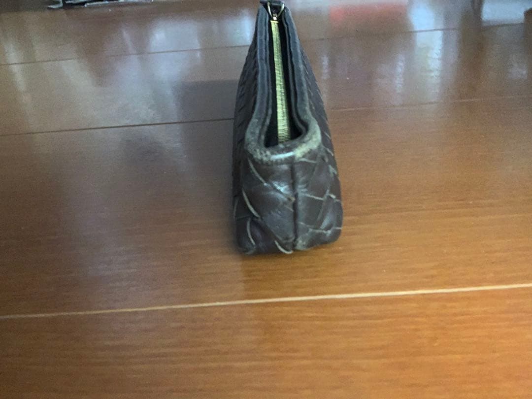 BOTTEGA VENETA レザー ペンケース ダークブラウン