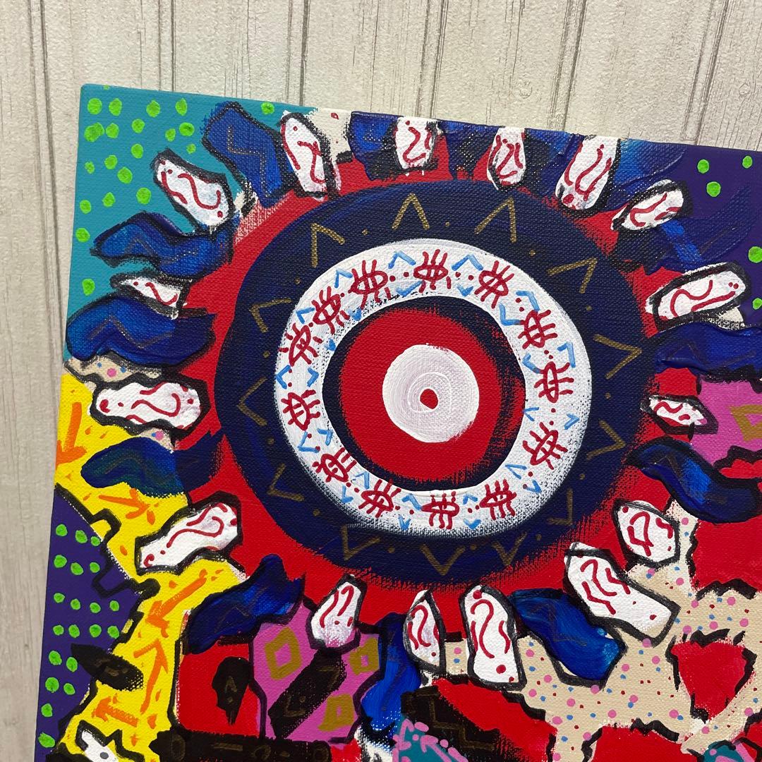 値下げ！【GANCHAN】幾何学　絵画　アート　手描き　ギフト　お祝い