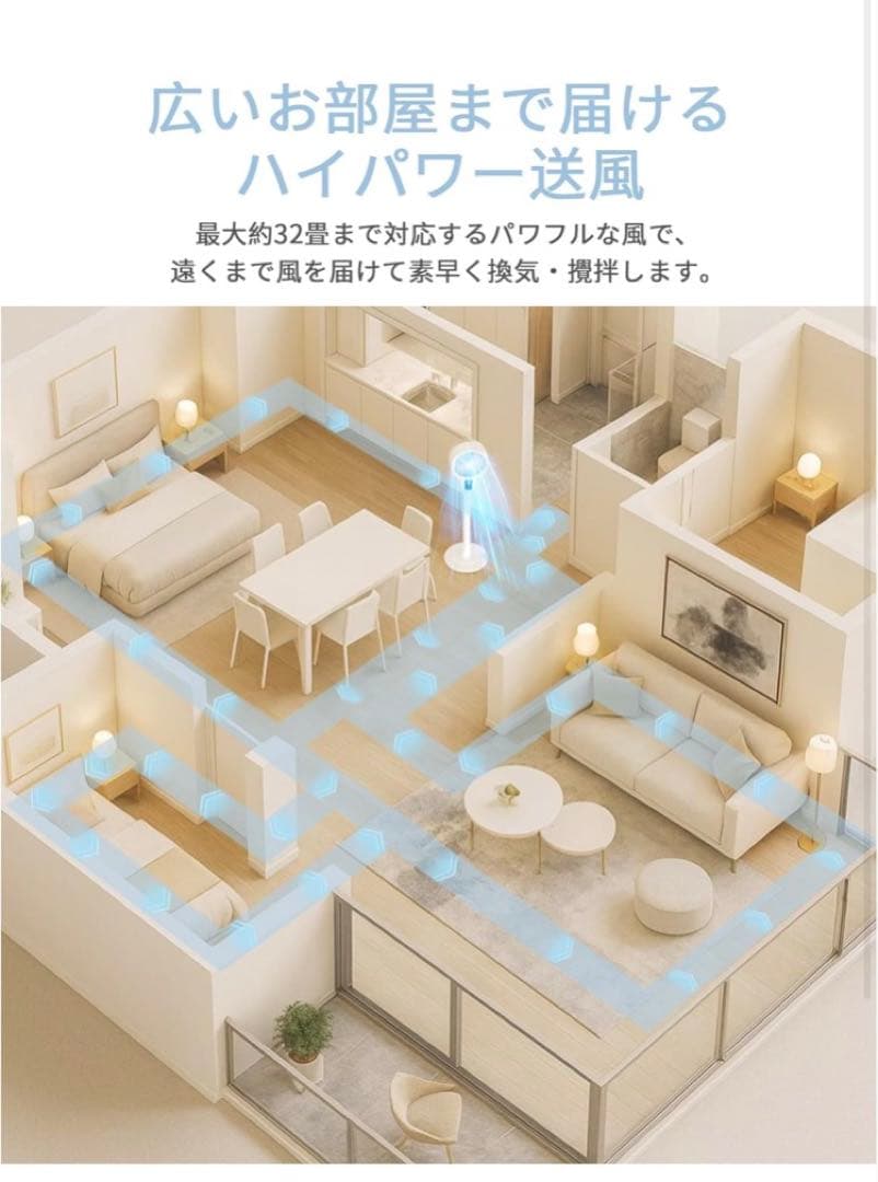 サーキュレーター×扇風機 高さ調整3段階