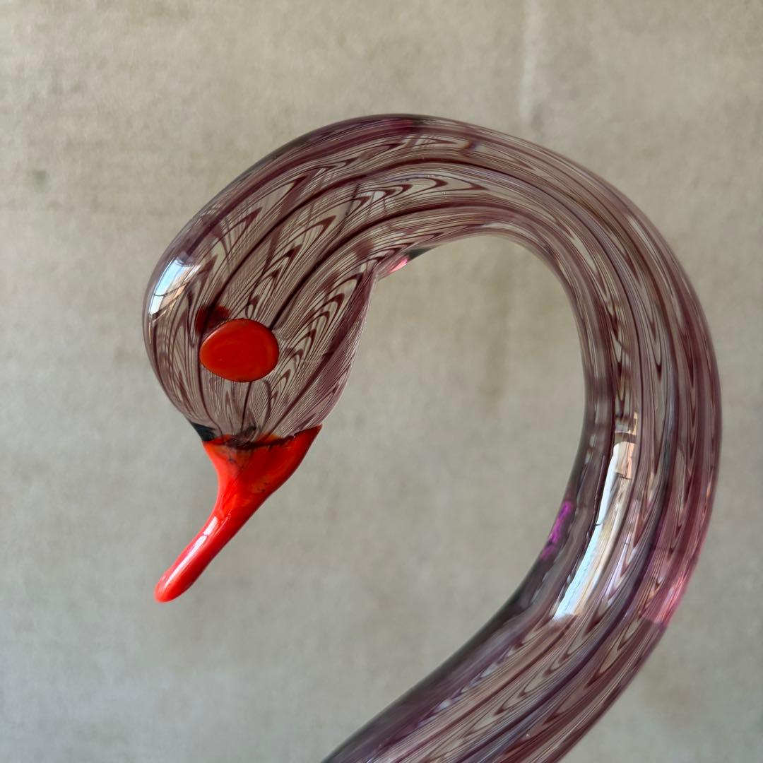 工芸品 Vintage Murano Glass Licio Zanetti Swan