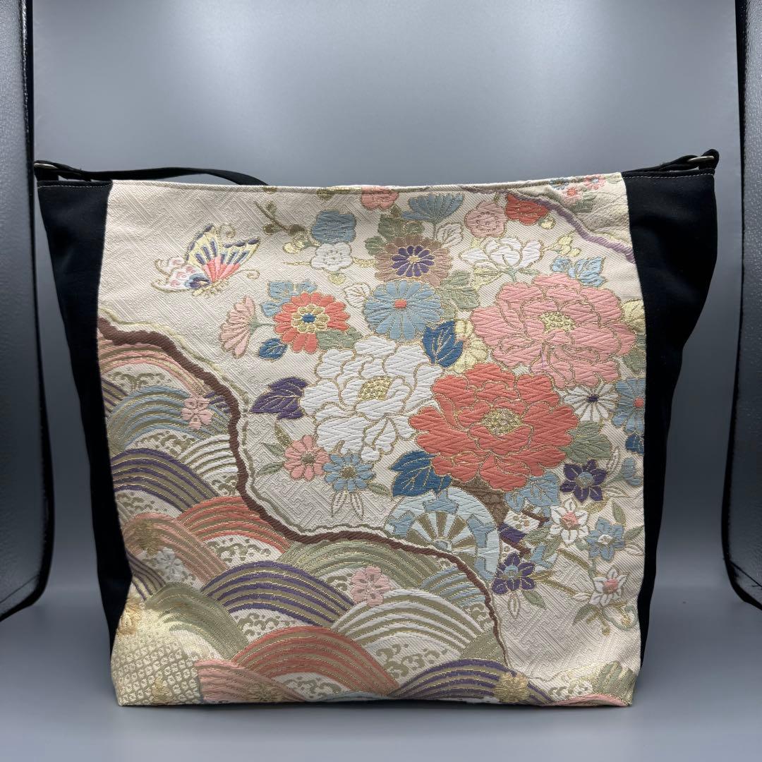 【オーダー品】着物 帯 帯締め リメイク ハンドメイド ショルダーバッグ 西陣