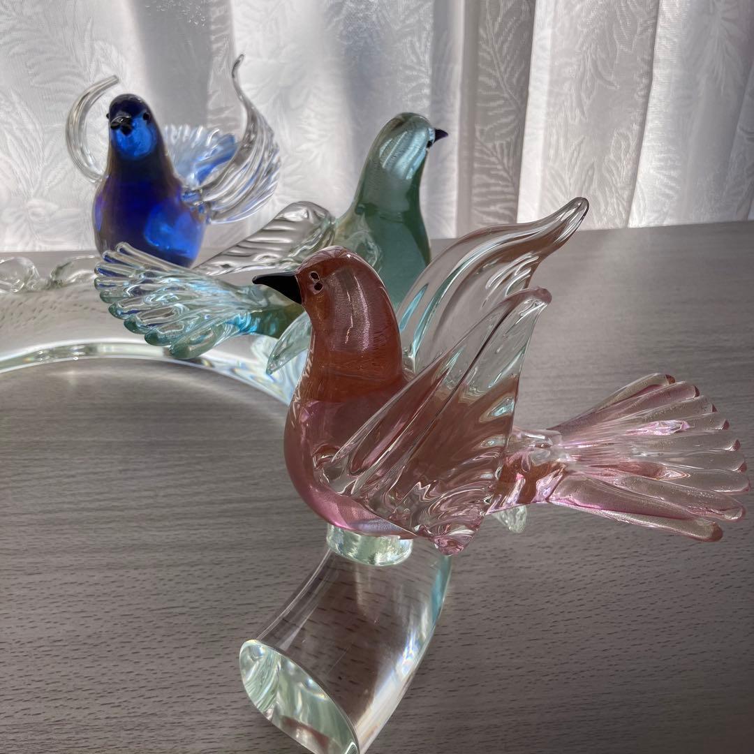 ヴェネチアングラス ベネチアンガラス　ムラーノ　murano 鳥　置物