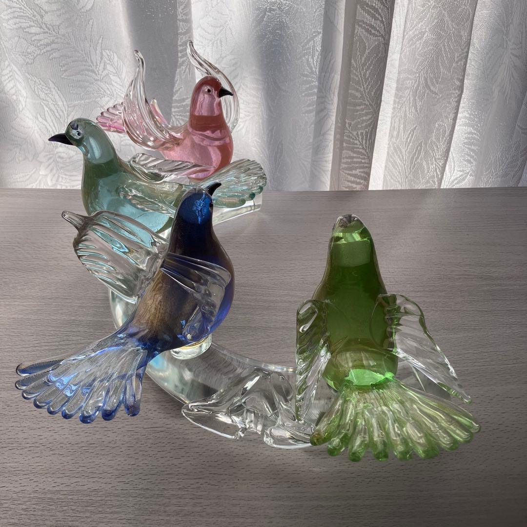 ヴェネチアングラス ベネチアンガラス　ムラーノ　murano 鳥　置物