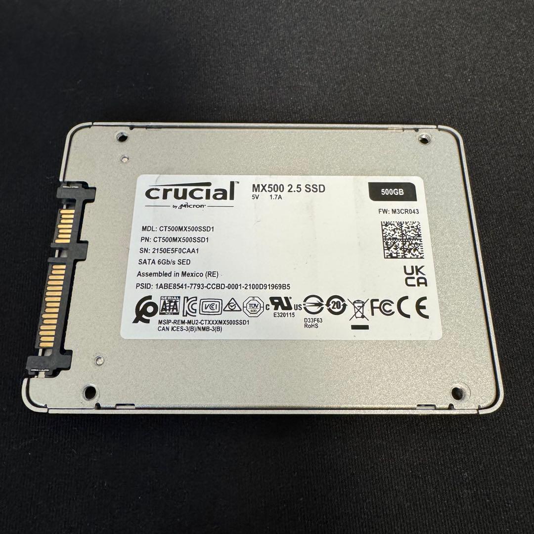 Crucial 内蔵SSD 2.5インチ MX500 500GB