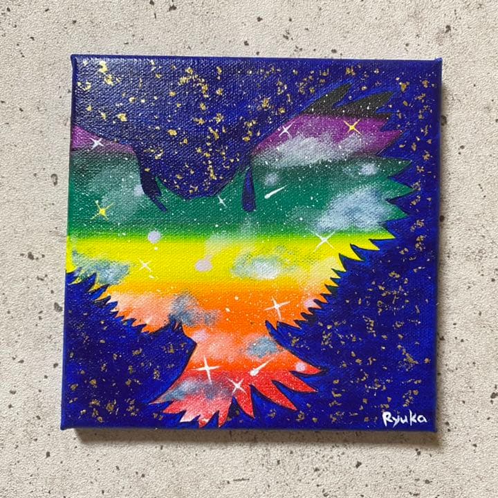 ■開運パワーアート■ 羽ばたくフクロウ