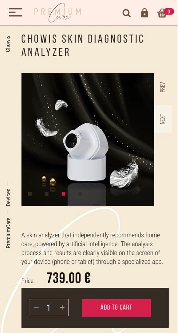 【美品】韓国発CHOWIS dermo smart+ 肌質＆頭皮分析診断マシン