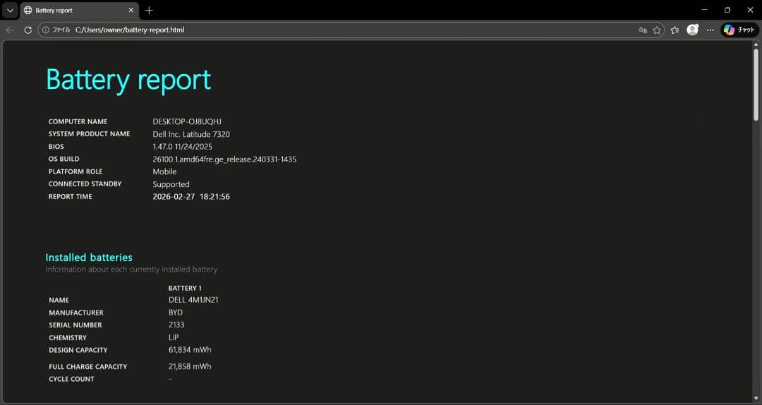 DELL 7320 i7 32GB SSD512GB 高性能
