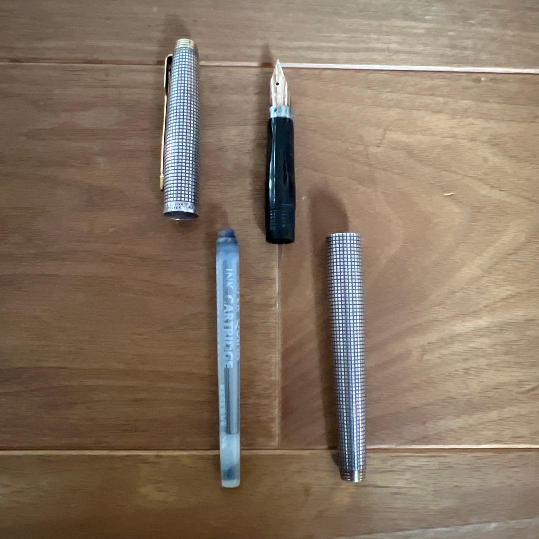 PARKER パーカー万年筆75 スターリングシルバー シズレ　14K 極細