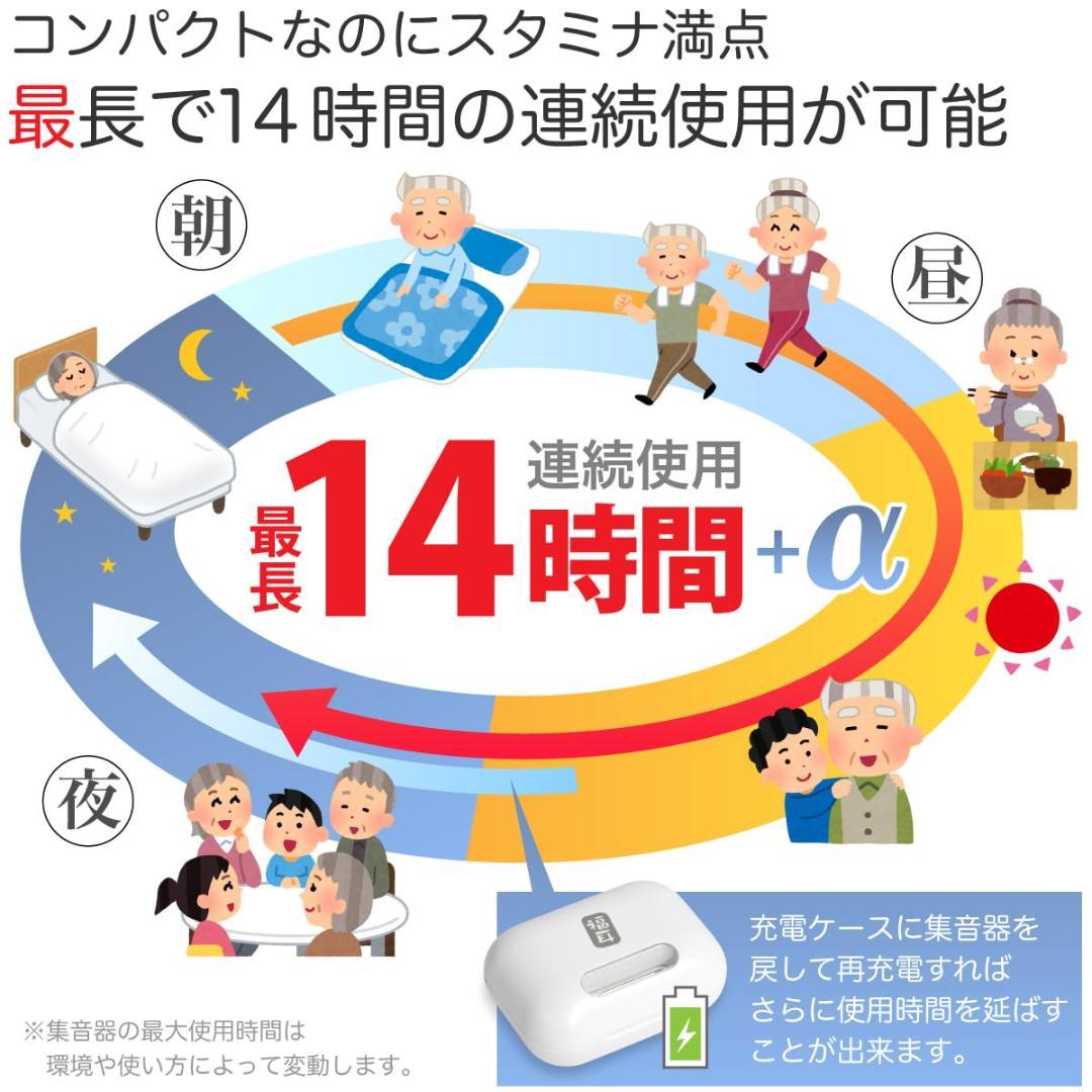 新品 福耳ちい彩音 集音器 USB充電 耳穴式 極小 14時間