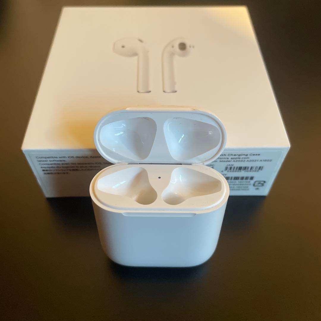 【状態良好】Apple Airpods2 Lightningケーブル付帯