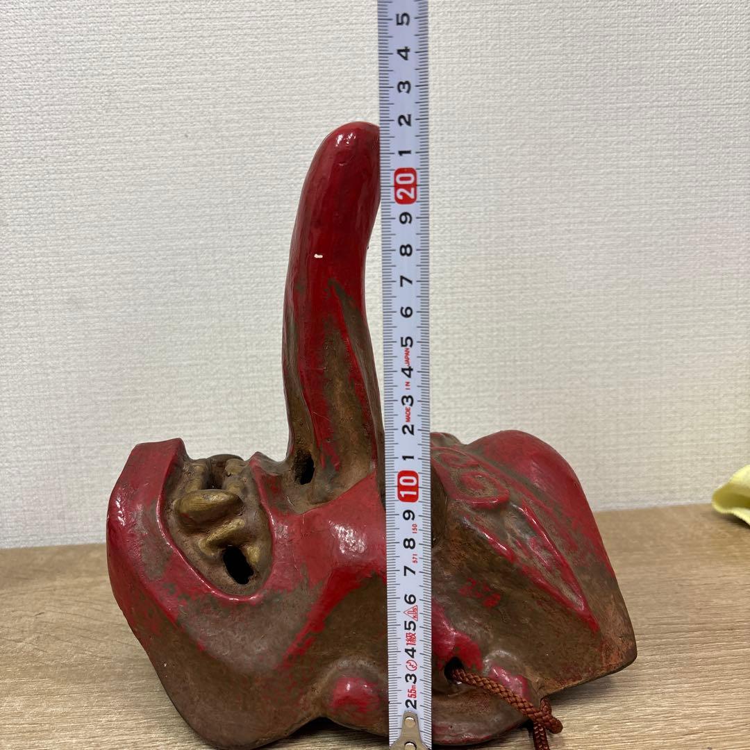 神楽面 天狗　飾り面 伝統的　昭和レト　鬼　ビンテージ
