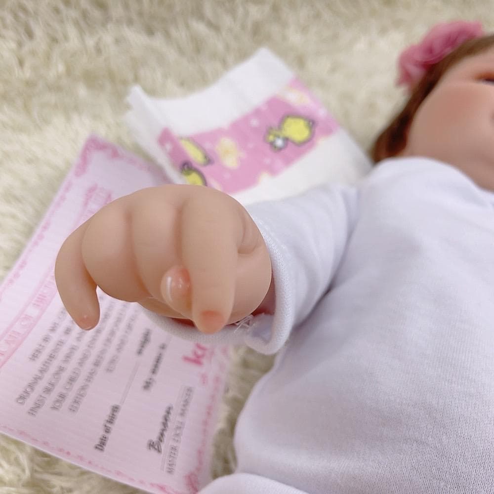 女の子♡リボーンドール 赤ちゃん人形 48cm 新生児 洋服付き 髪あり リアル