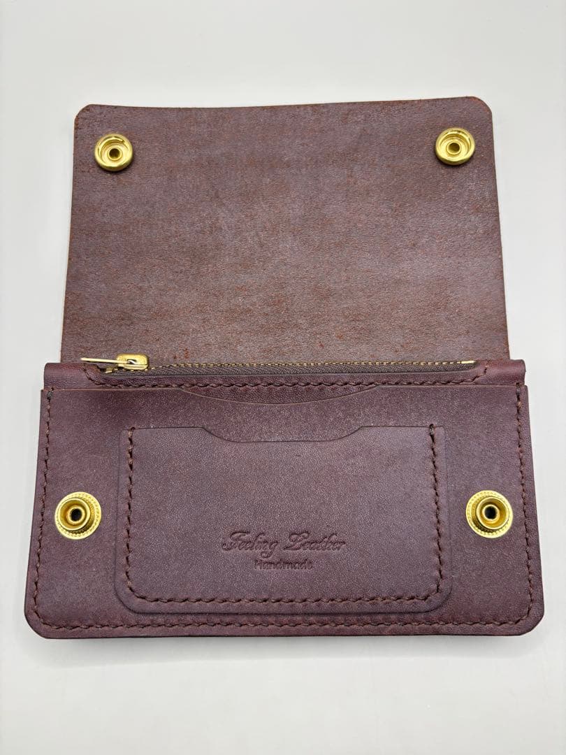 ミドルトラッカーウォレット HORWEEN　ラフィアン(ホーウィン社)