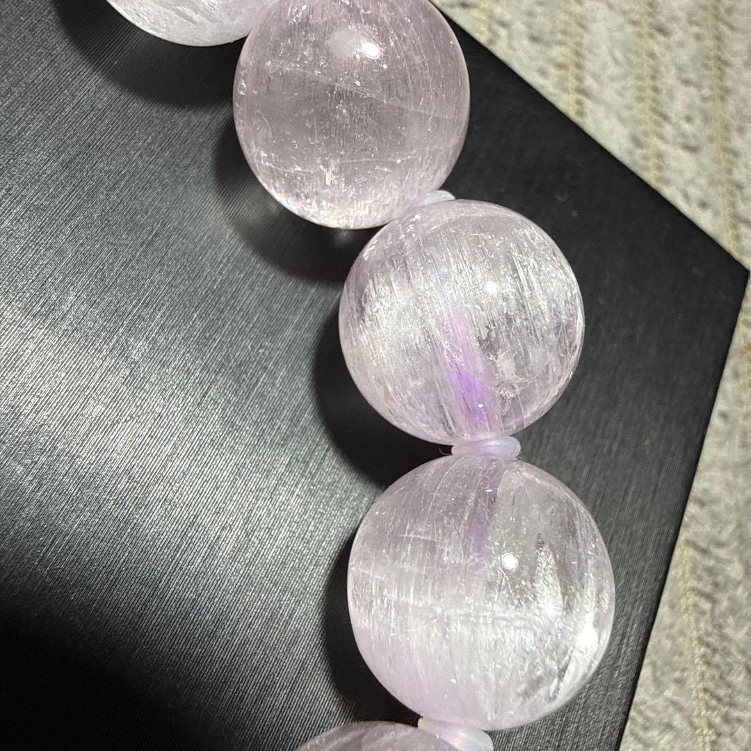キャッツアイクンツァイト 14mm 大玉 ラベンダーピンク 高品質 天然石