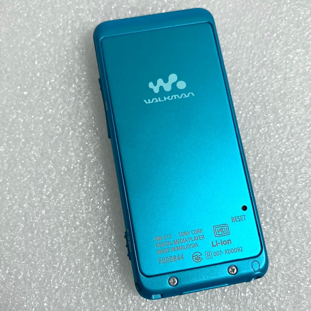 【美品　バッテリー良好】　ソニー ウォークマン　NW-S13 4GB あお ③