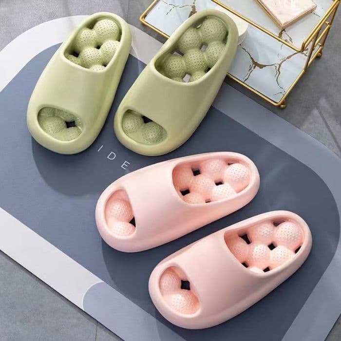 ［新品 人気No1］健康サンダル 足ツボ クッション ブラック 23-23.5
