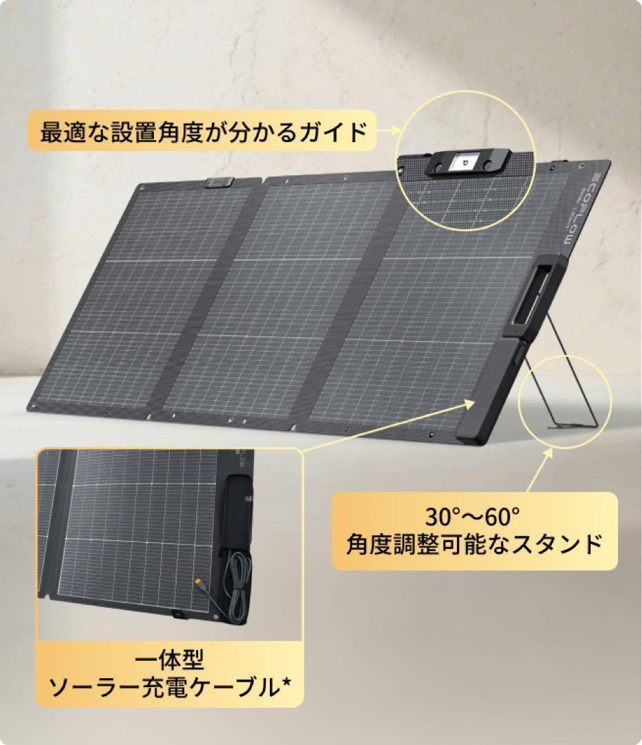 EcoFlow 160W軽量 両面 ソーラーパネル
