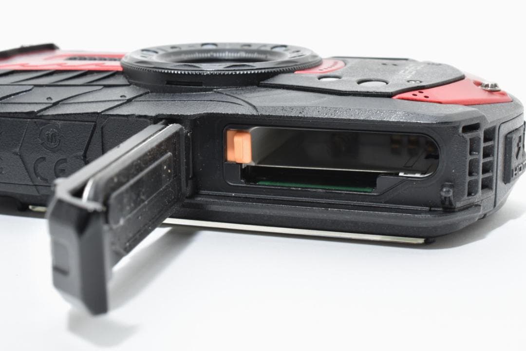 ショット数少 RICOH WG-60 防水 耐衝撃 レッド デジタルカメラ