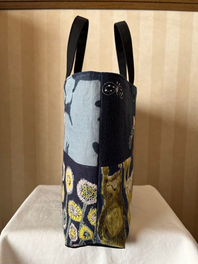 ハンドメイド　パッチワークトートバッグ　ミナペルホネン