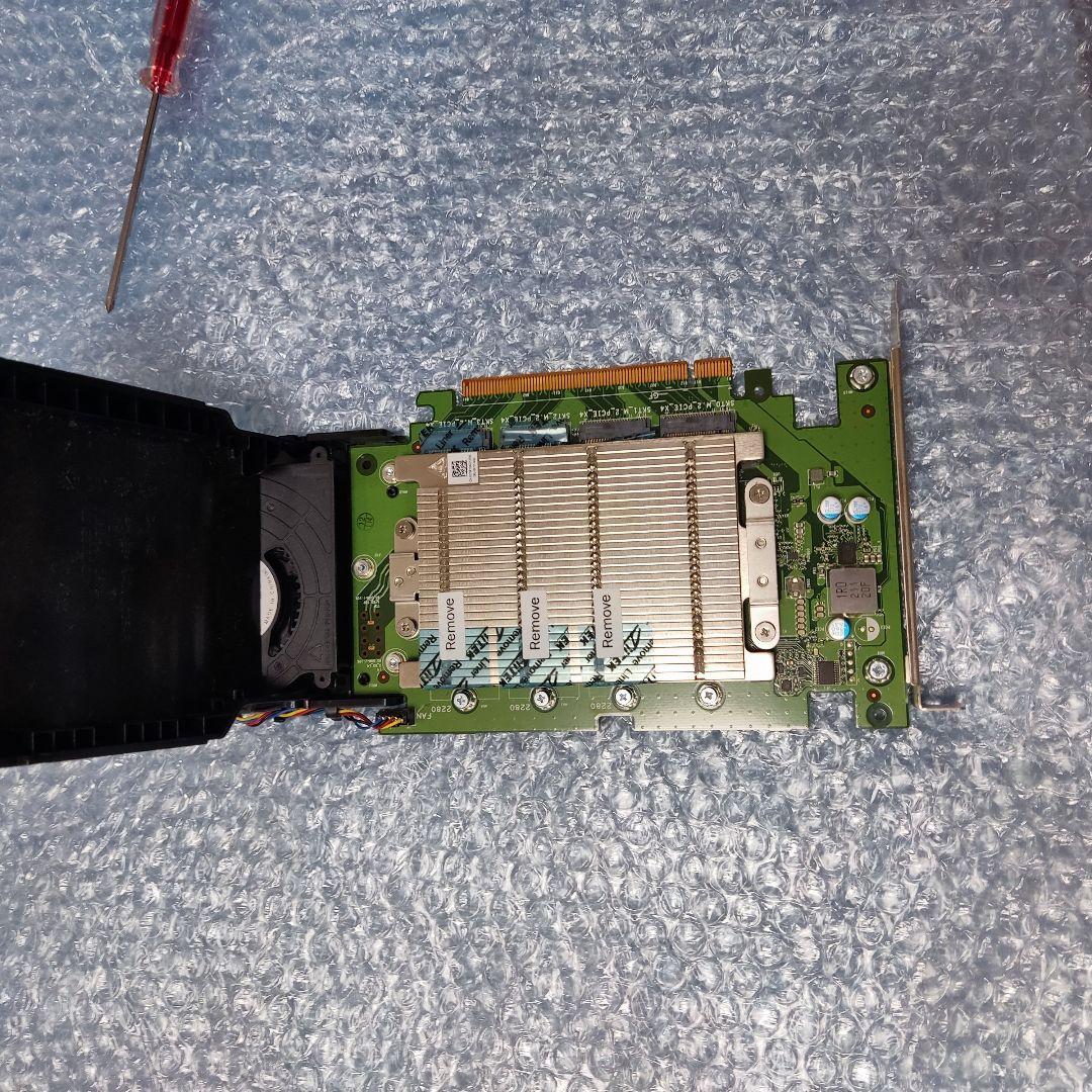 M.2 nvme →PCIE変換 4枚SSD搭載可能 ヒートシンク付き